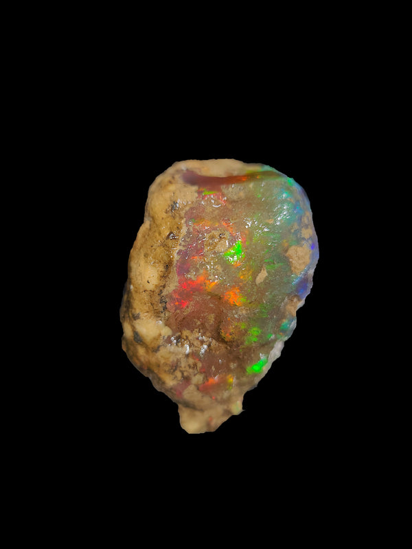 145.2gSemi-black Base Crystal Water Opal