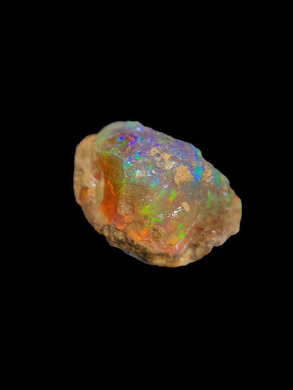 145.2gSemi-black Base Crystal Water Opal
